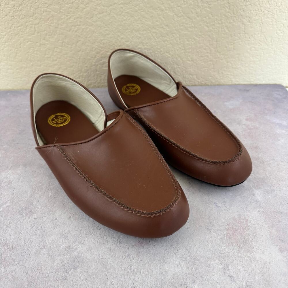 LB Evans Chicopee Slippers Men Size 12EEE Brown Comfort Moccasin House Loafers